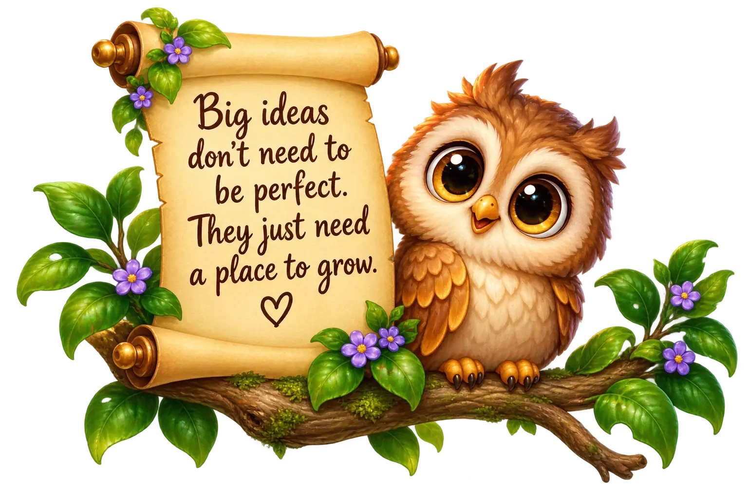 Big ideas
don’t need
to be perfect.
They just need
a place to grow.
♡